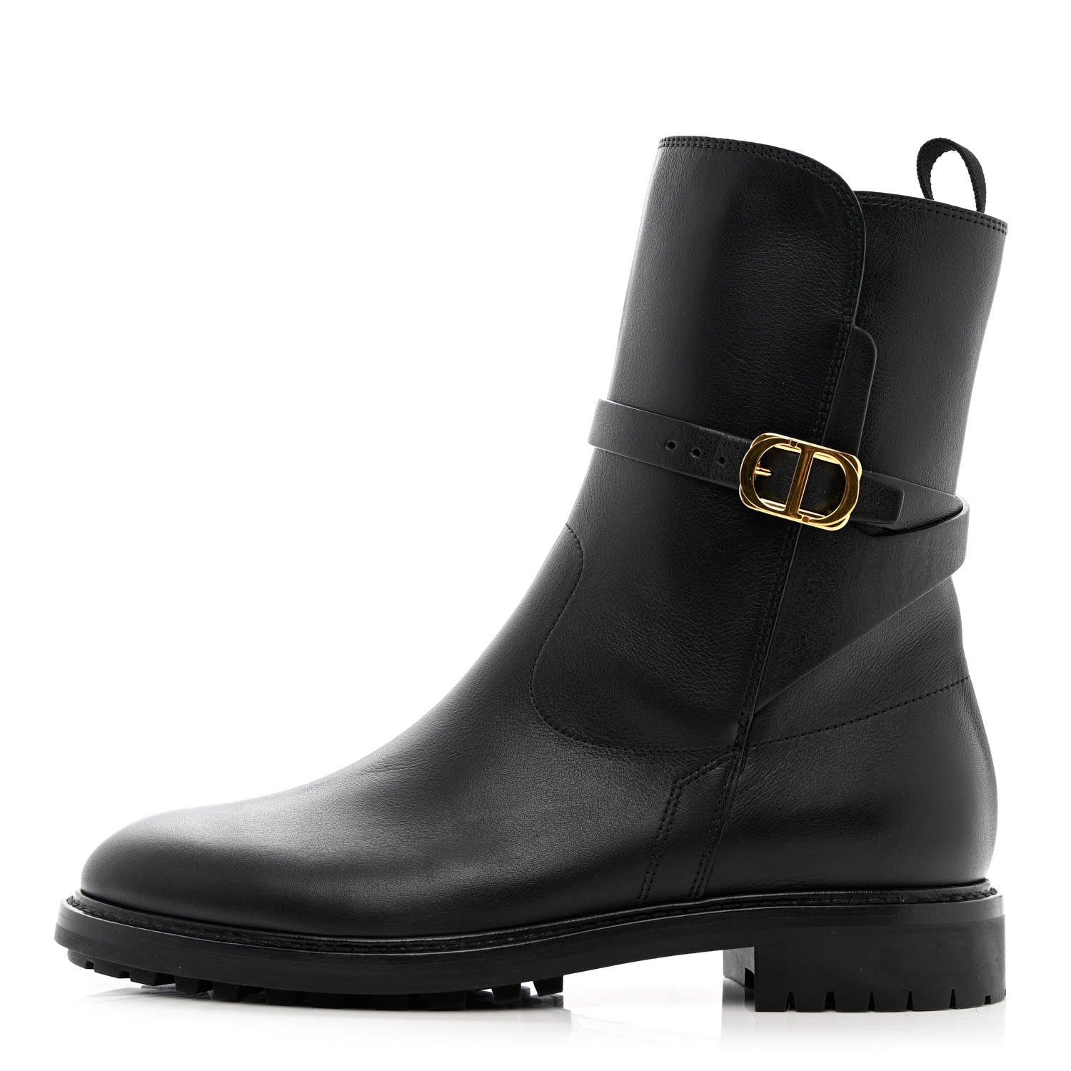 Christian Dior Calfskin Empreinte Ankle Boot 38 Black 1 of 13