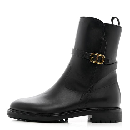 Christian Dior Calfskin Empreinte Ankle Boot 38 Black 1 of 13