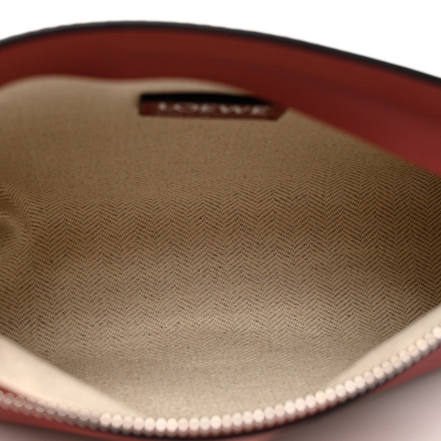 Loewe Calfskin T Pouch Dark Red 5 of 6