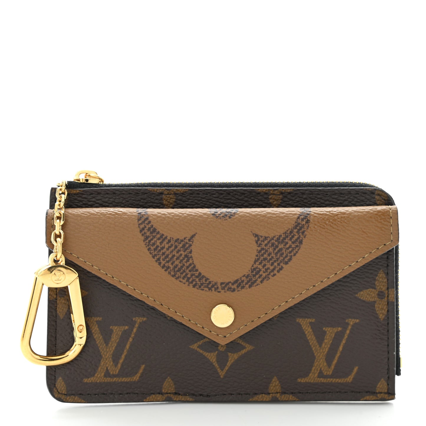 Reverse Monogram Recto Verso Card Holder Brown