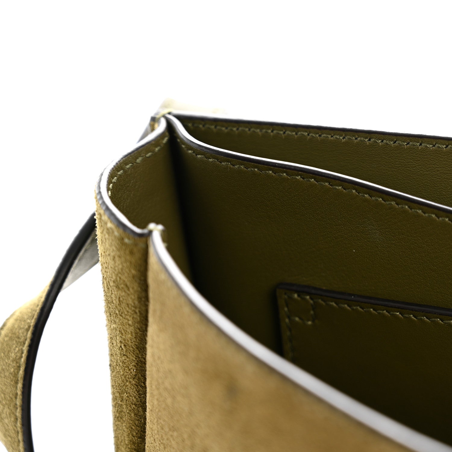 Saint Laurent Suede Calfskin Monogram Small Kaia Satchel Olive Green 11 of 13
