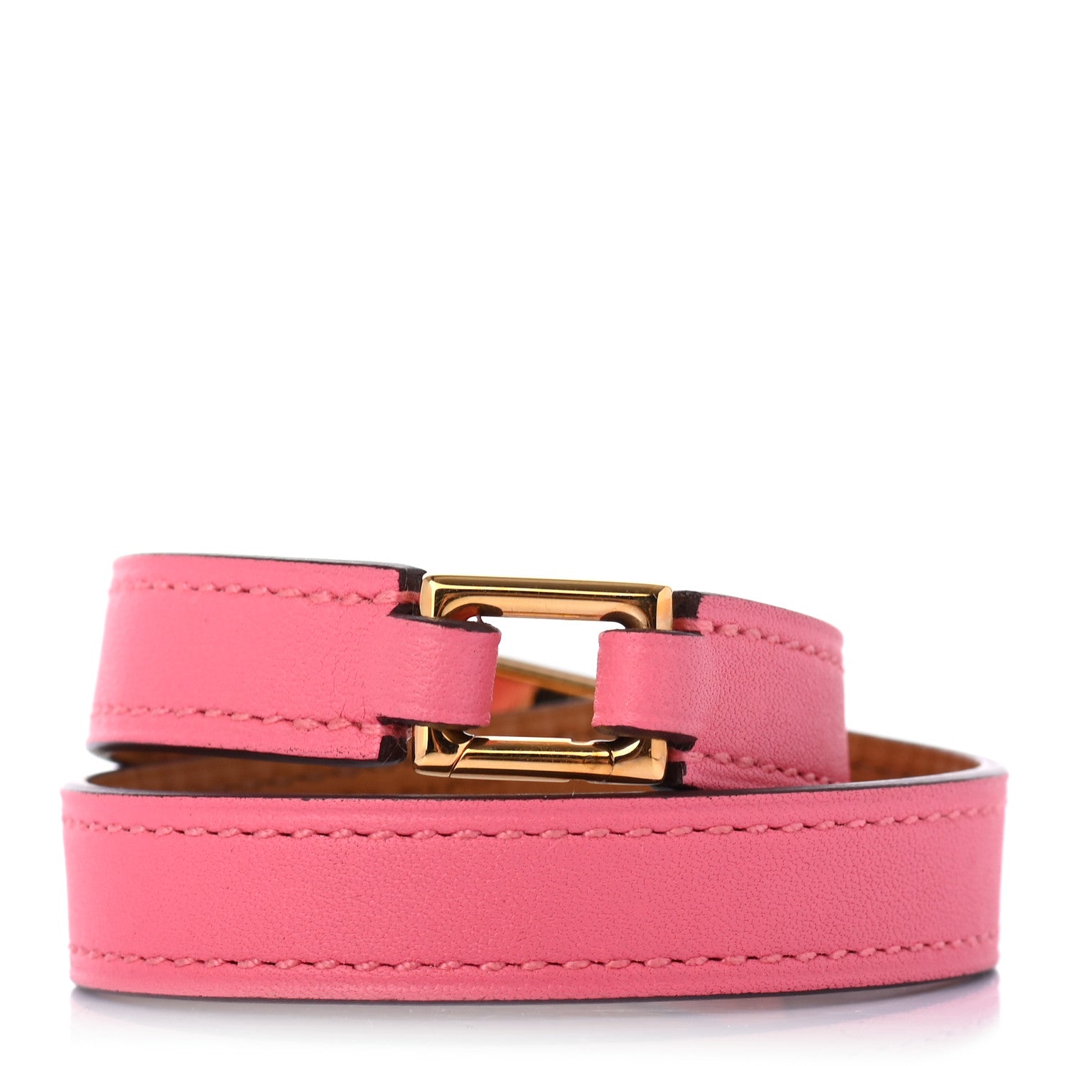 Hermes Swift Rivale Double Tour Bracelet XS Rose Azalee 3 of 7