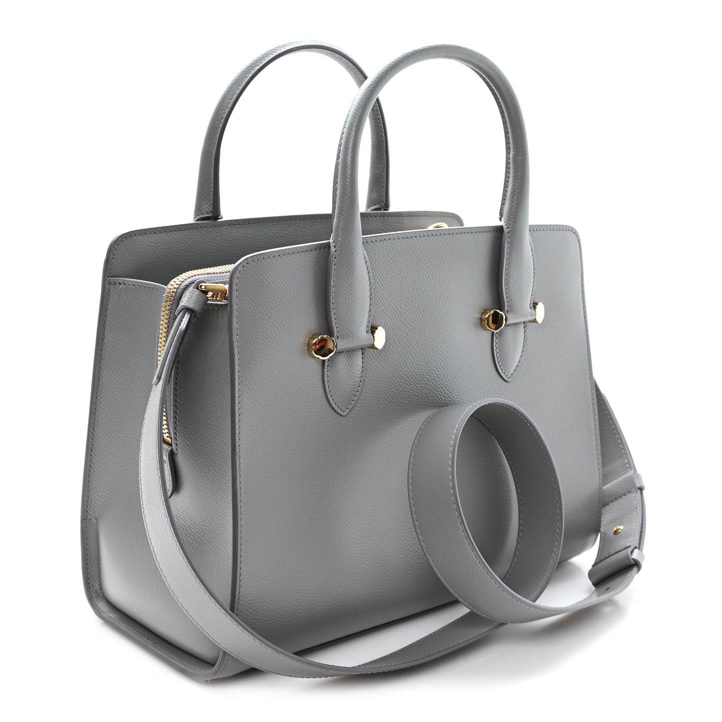 Hammered Calfskin Today Satchel Grey