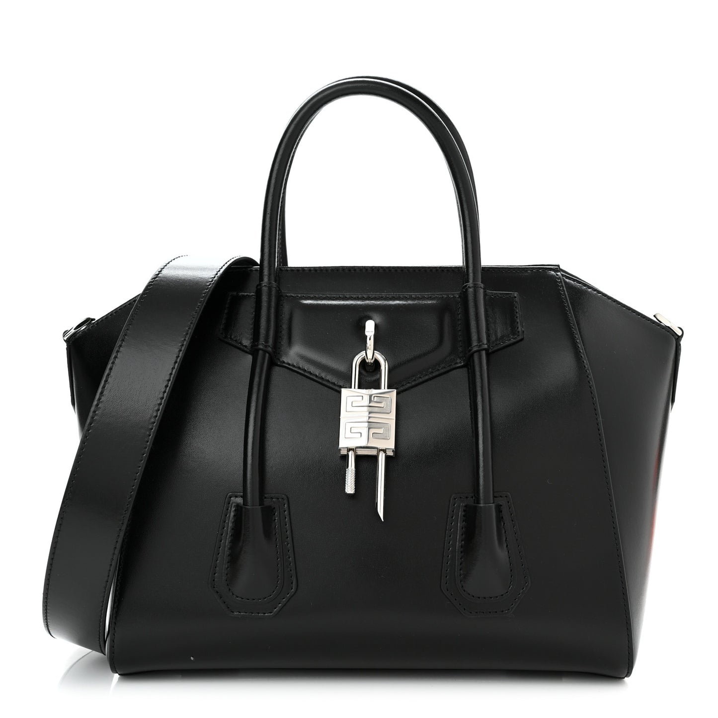 Box Calfskin Small Lock Antigona Shoulder Bag