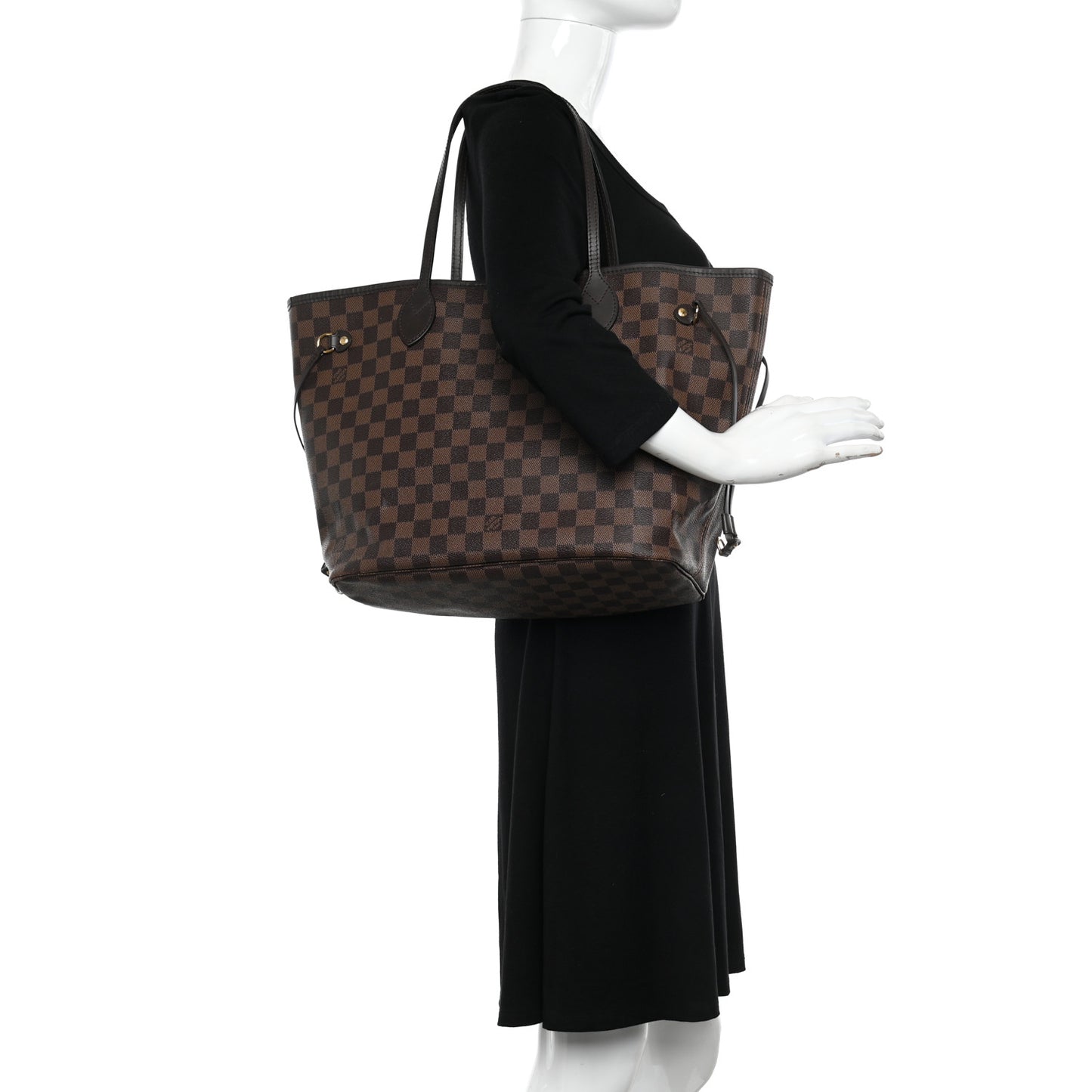 Damier Ebene Neo Neverfull MM Rose Ballerine