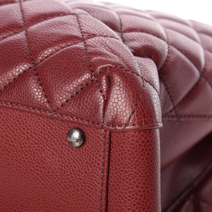 Chanel Caviar Quilted City Shopping Tote Dark Red 13 of 16