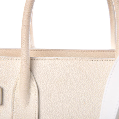 Saint Laurent Grained Calfskin Baby Sac De Jour White 10 of 13