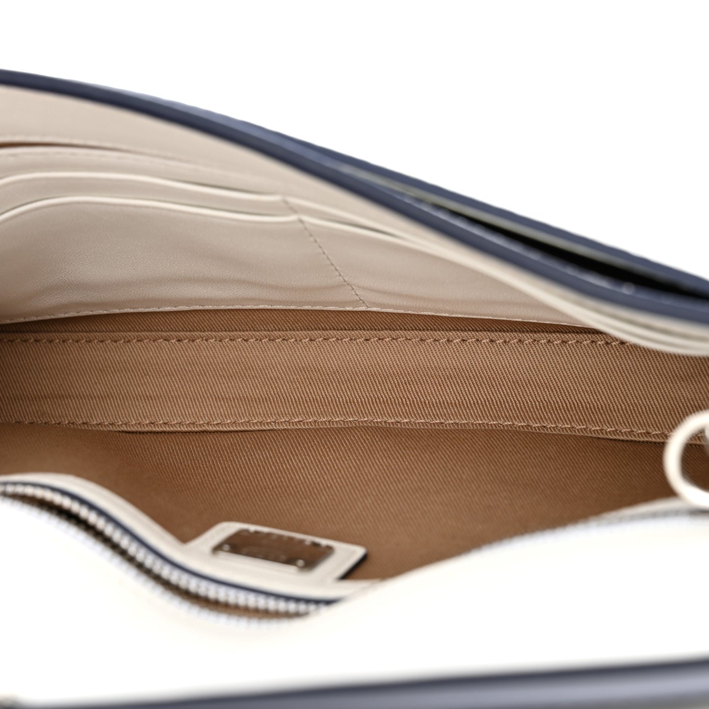 Calfskin Visetos Monogram Medium Millie Color Block Crossbody Bag White Mood Indigo