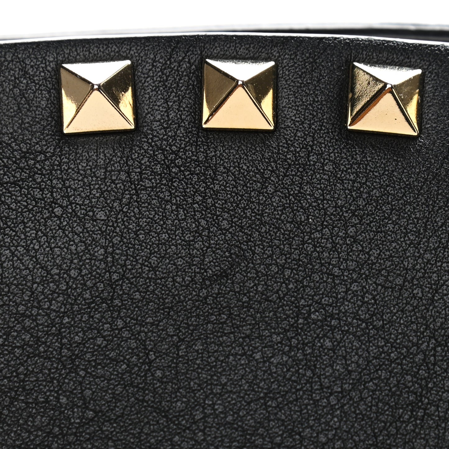 Vitello Rockstud Dome Shopper Black