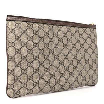 Gucci GG Supreme Monogram Large Ophidia Pouch Clutch Brown 3 of 8