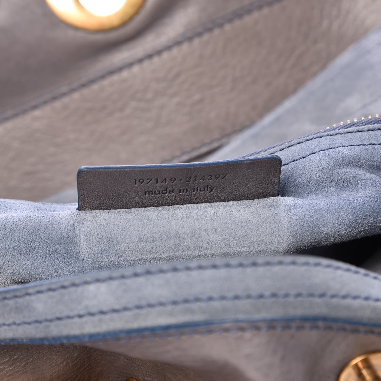 Saint Laurent Calfskin Canvas Medium Muse Two Grey 5 of 14