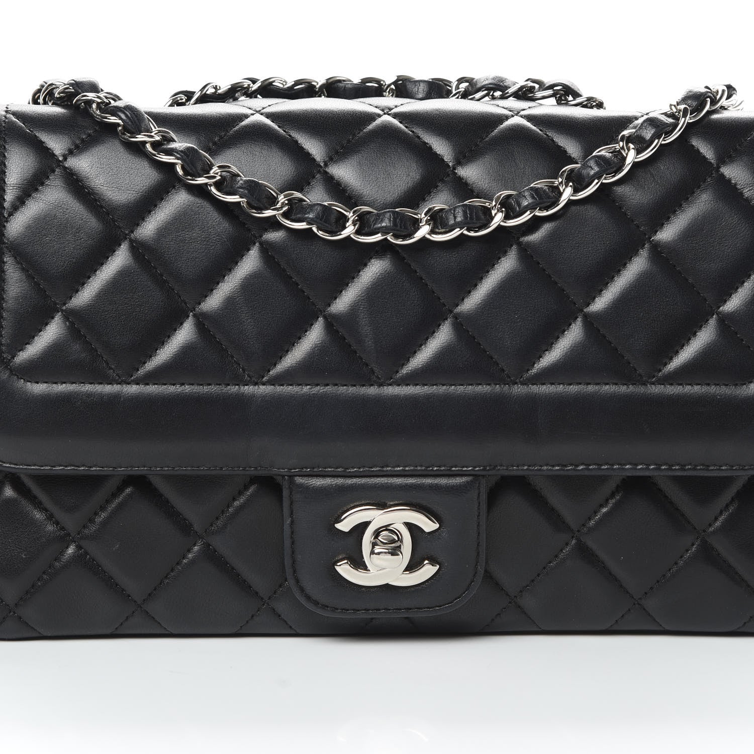 Chanel Lambskin Quilted Medium Single Flap Black 9 of 15