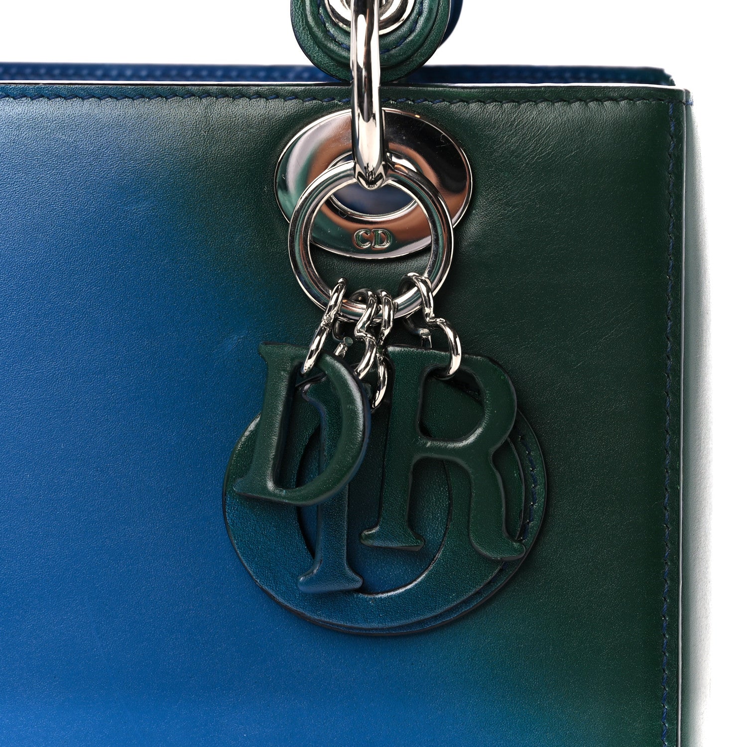 Christian Dior Box Calfskin Gradient Medium Lady Dior Purple Blue Green 11 of 11