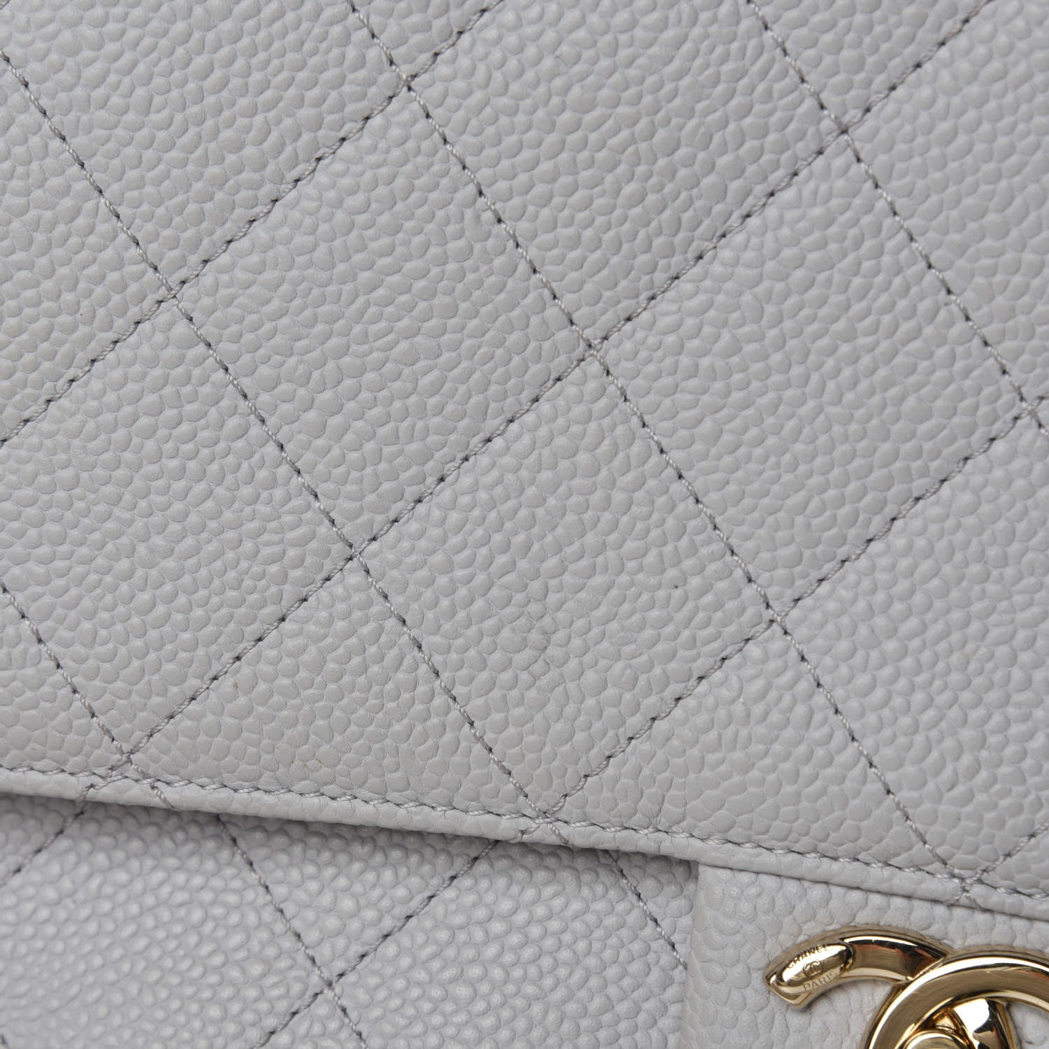 Chanel Caviar Quilted City Walk Flap Light Grey 11 of 15