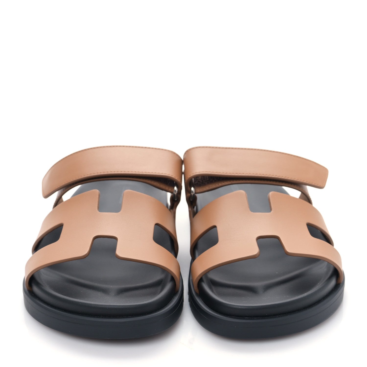 Hermes Calfskin Womens Chypre Sandals 36.5 Gold 2 of 9