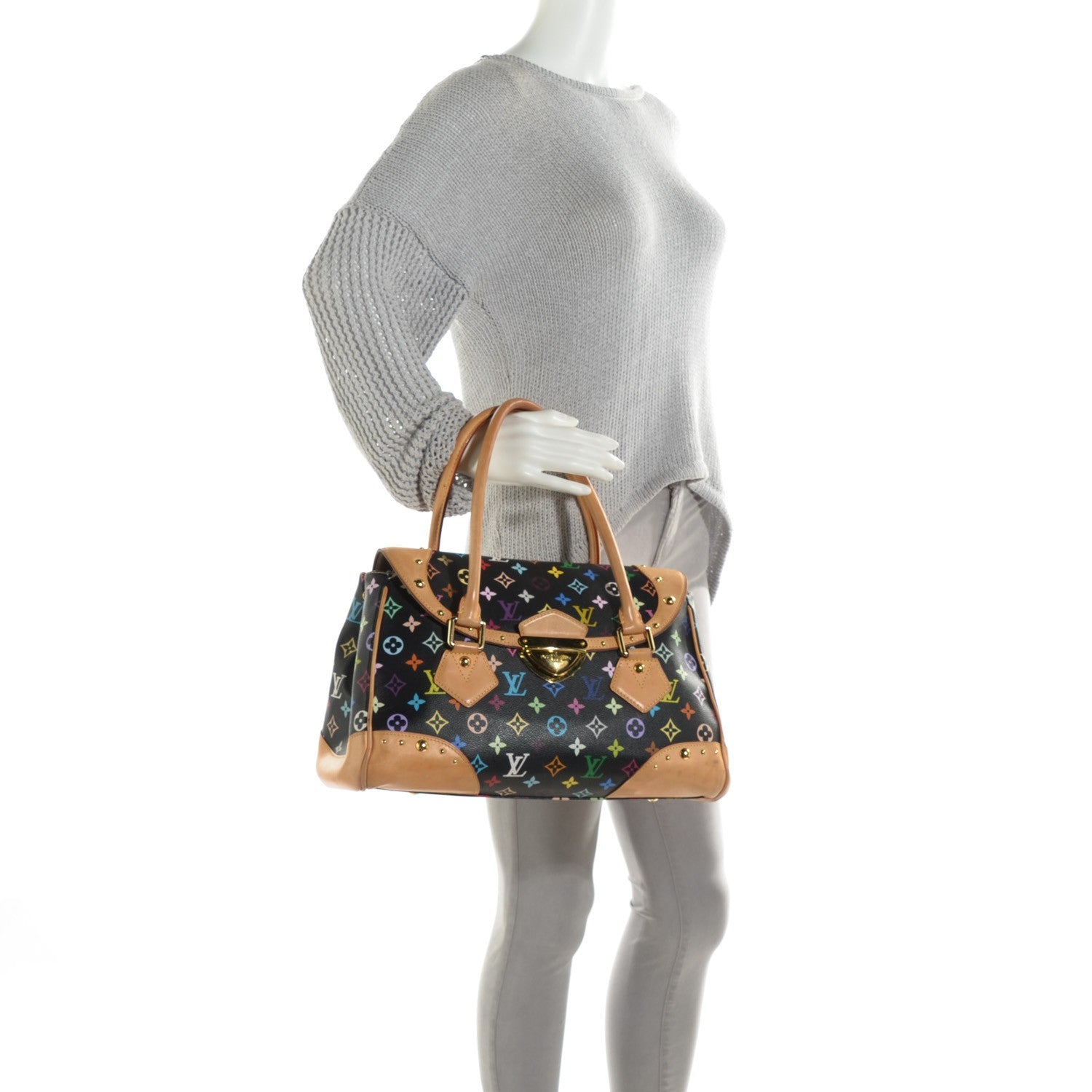 Louis Vuitton Monogram Multicolor Beverly GM Black 2 of 9