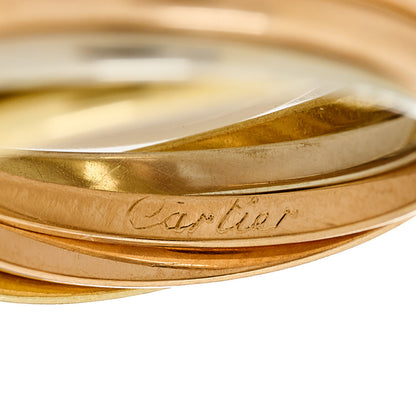 Cartier 18K Pink White Yellow Gold 7 Band Trinity Ring 51 5.75 4 of 6