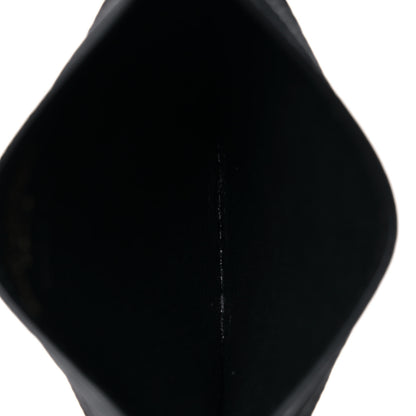 Saint Laurent Grain De Poudre Matelasse Chevron Monogram Credit Card Case Black 5 of 8