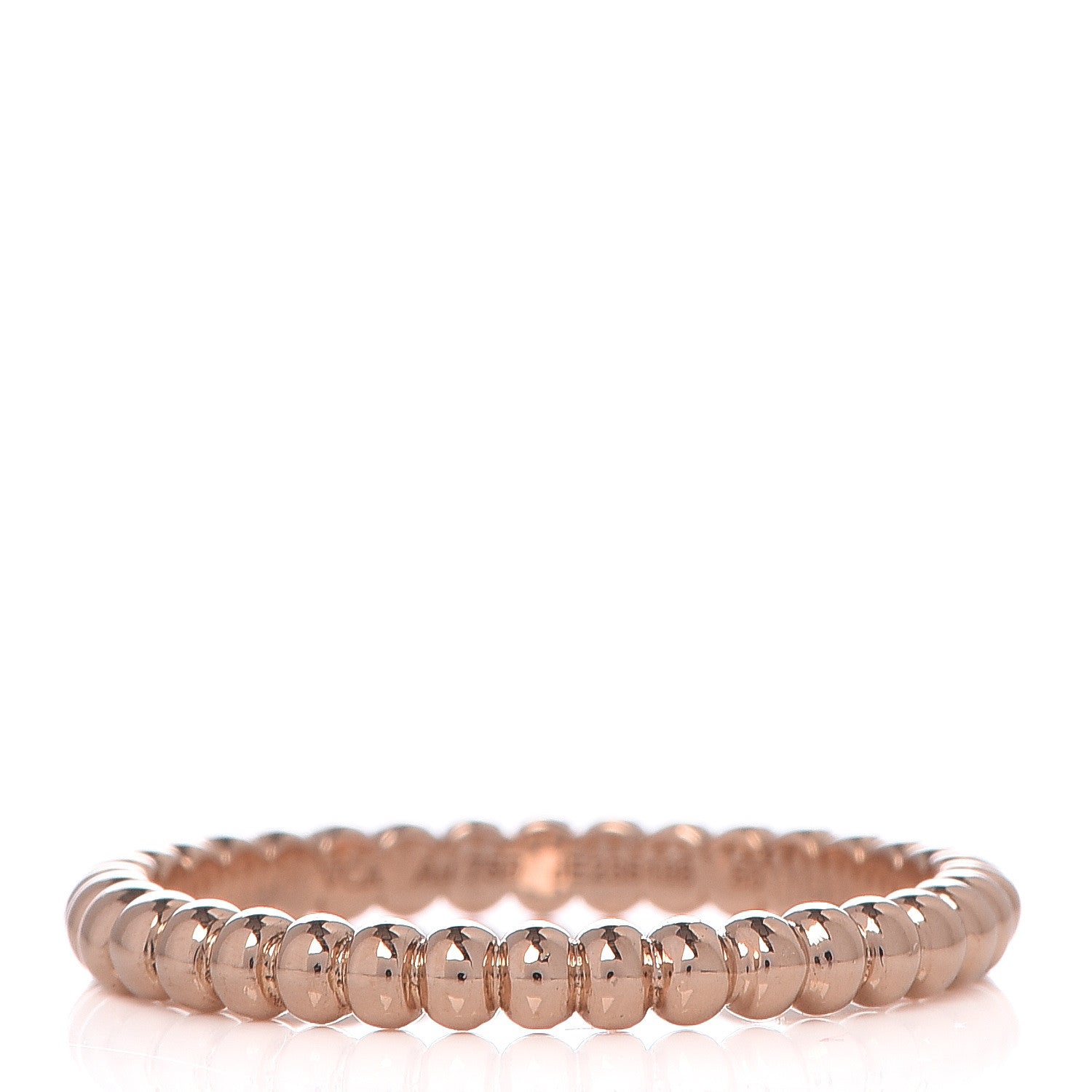 Van Cleef & Arpels 18K Rose Gold Small Perlee Ring 50 5.25 1 of 4