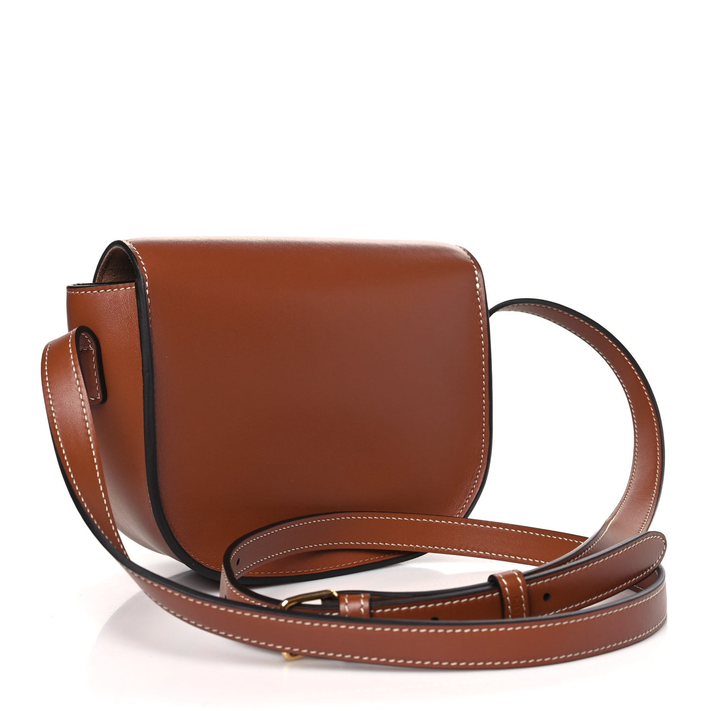 Smooth Calfskin Cuir Triomphe Folco Crossbody Bag Tan