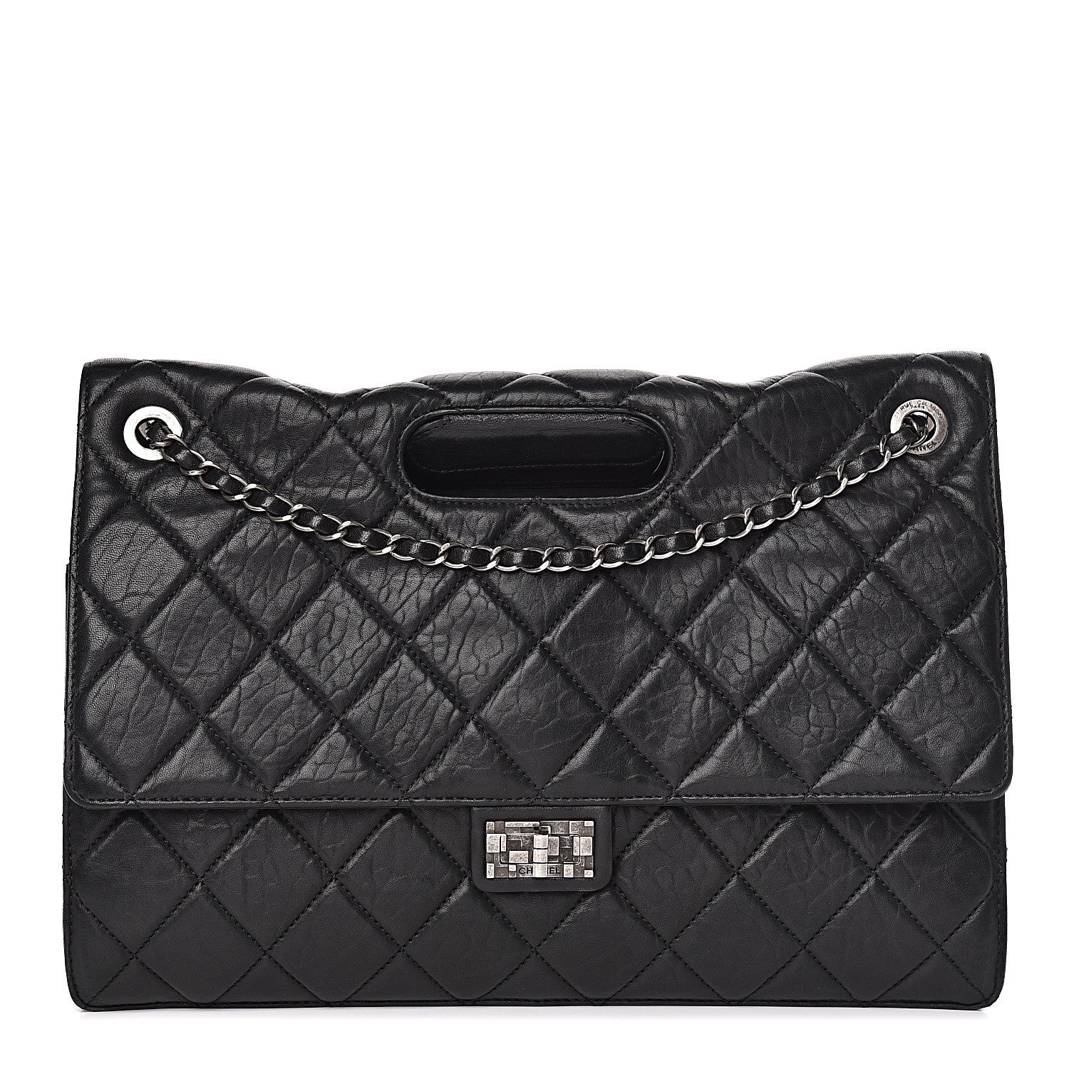 Chanel Washed Lambskin Maxi Take Away Flap Bag Black 1 of 20