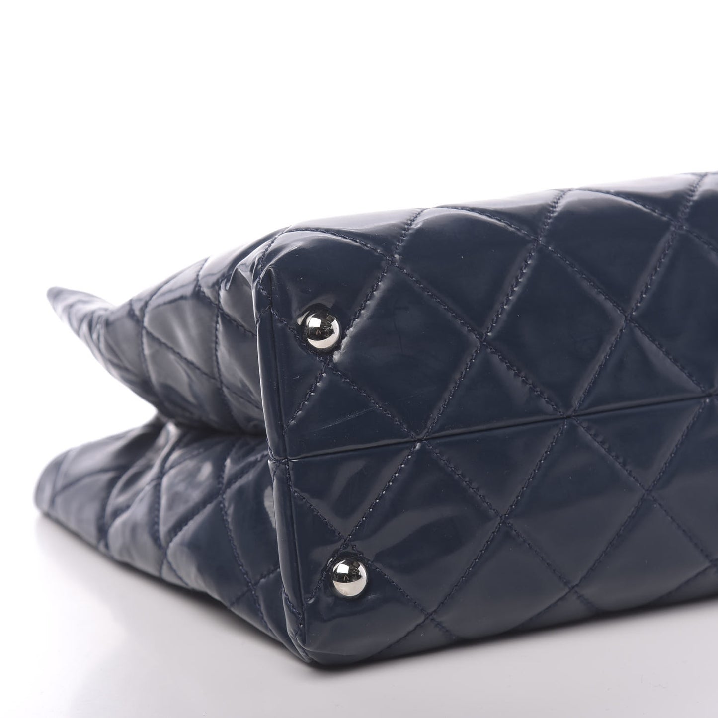 Vinyl Quilted Large In The Business Tote Navy