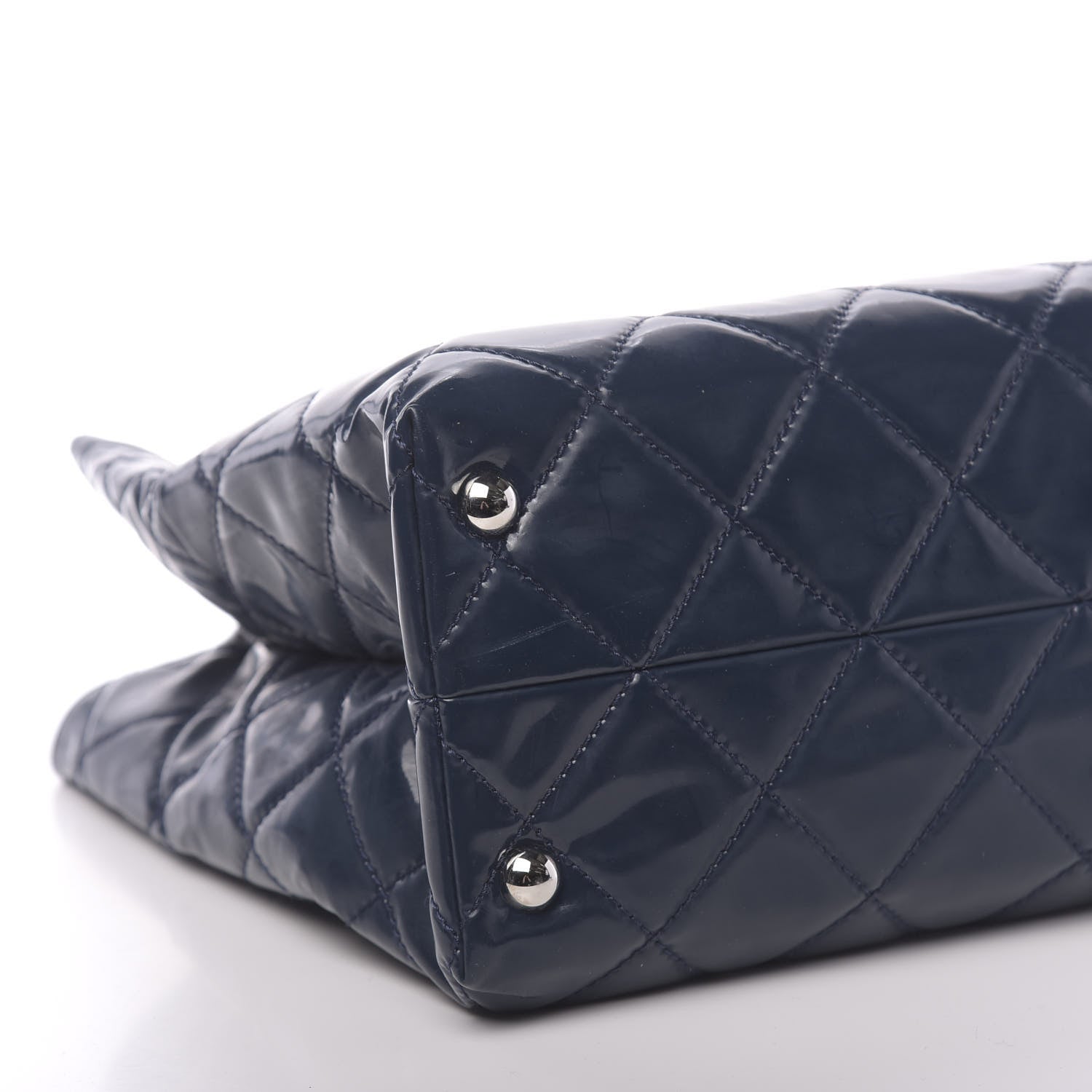 Chanel Vinyl Quilted Large In The Business Tote Navy 9 of 10