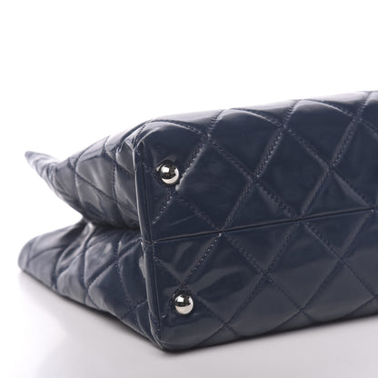 Chanel Vinyl Quilted Large In The Business Tote Navy 9 of 10