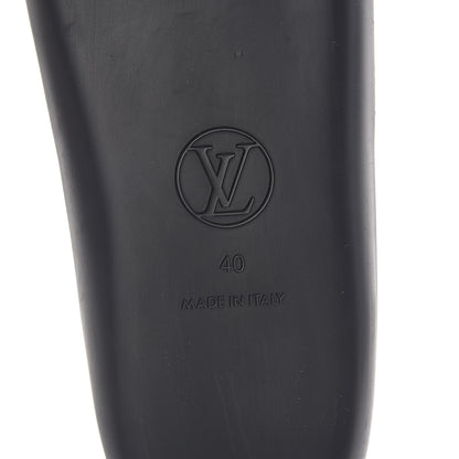 Louis Vuitton Calfskin Logo Sunbath Slide Sandals 40 Black 6 of 7