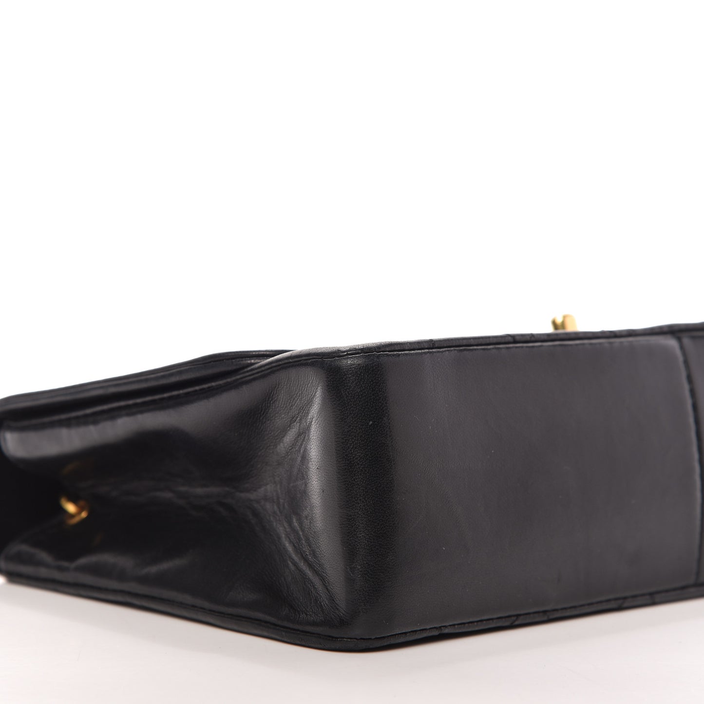Lambskin Quilted Medium Single Flap Black
