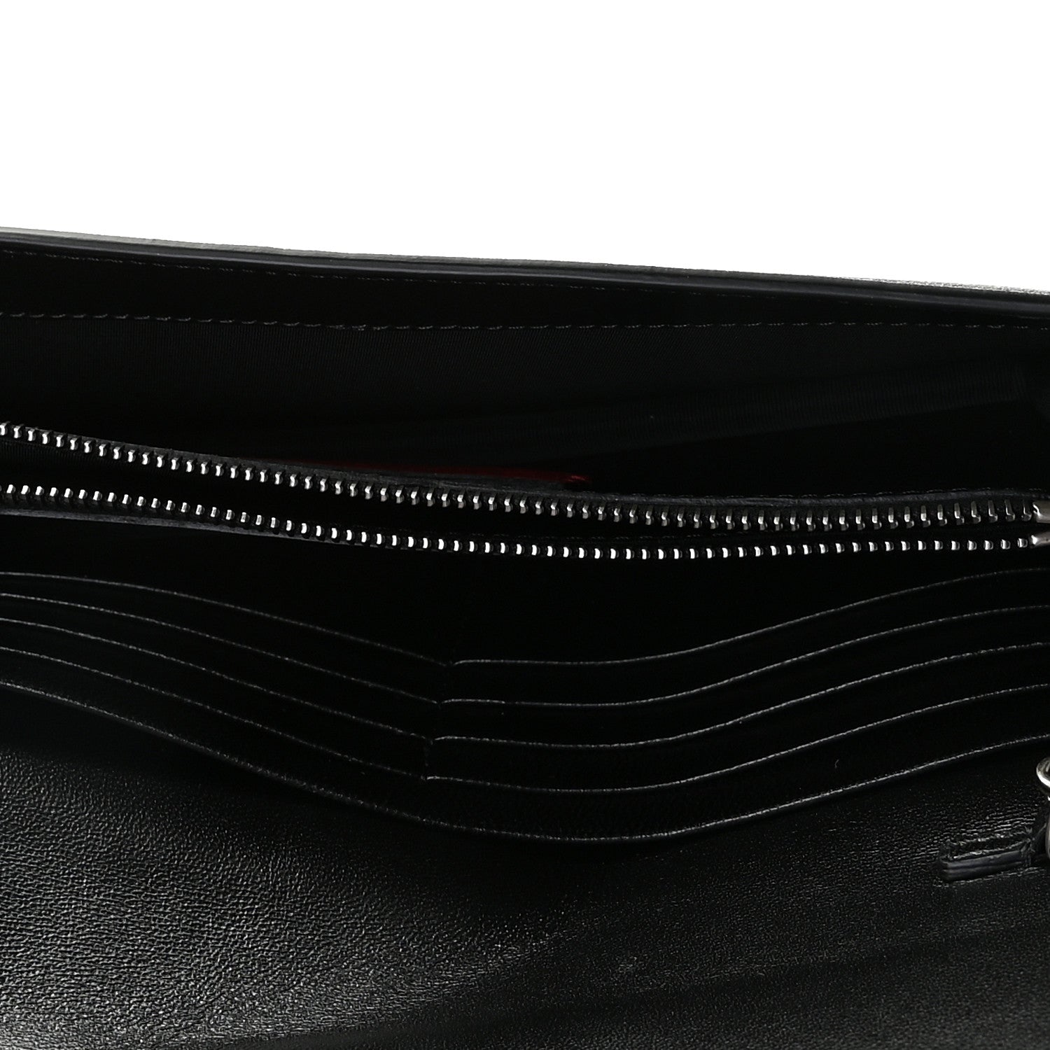 Valentino Garavani Calfksin Vlogo Wallet On Chain Grey 6 of 10
