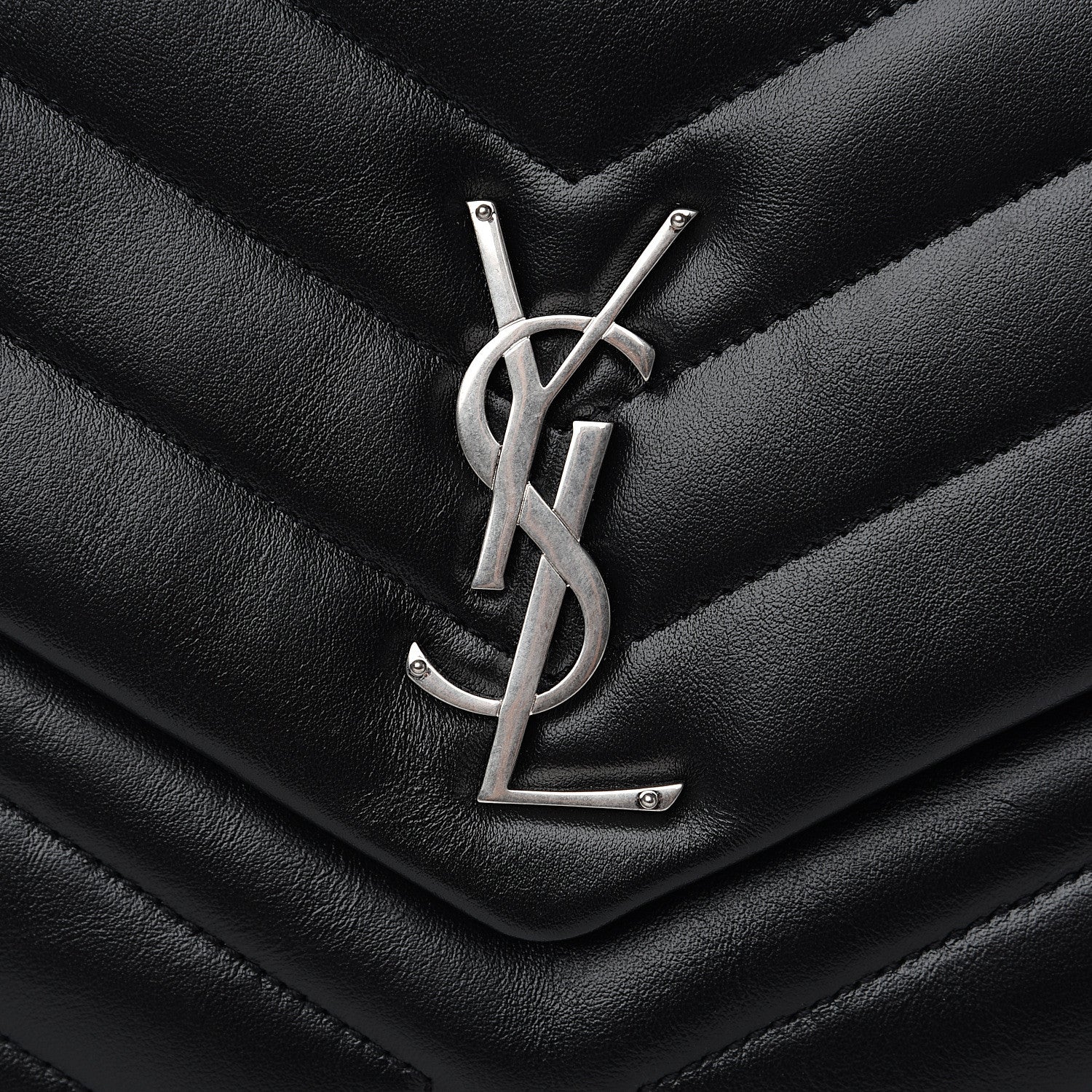 Saint Laurent Calfskin Y Quilted Monogram Medium Loulou Chain Satchel Black 10 of 10