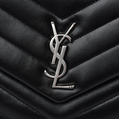 Saint Laurent Calfskin Y Quilted Monogram Medium Loulou Chain Satchel Black 10 of 10