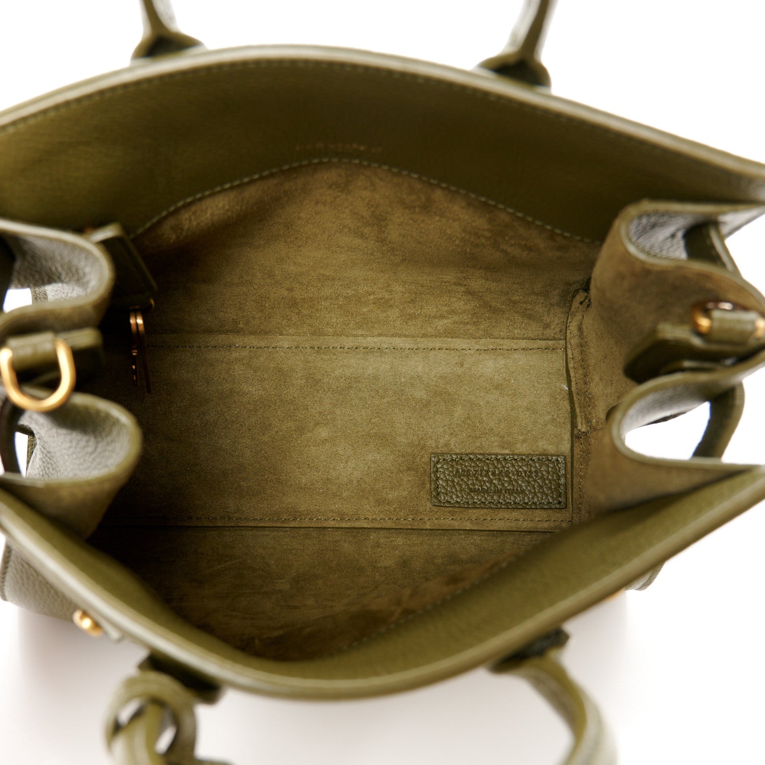 Saint Laurent Grained Calfskin Nano Supple Sac De Jour Green 5 of 11