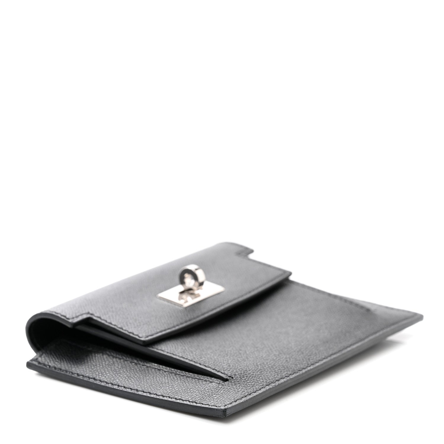 Hermes Epsom Kelly Pocket Compact Wallet Black 4 of 8