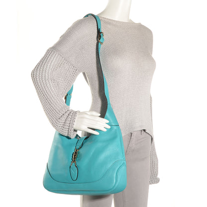 Gucci Calfskin Medium Jackie O Hobo Light Blue 2 of 7