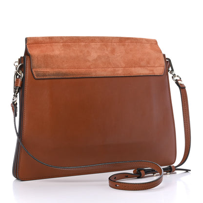 Chloe Suede Calfskin Medium Faye Shoulder Bag Tobacco 2 of 5