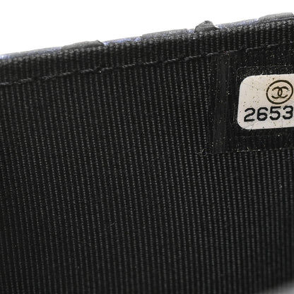 Chanel Snakeskin Wallet On Chain WOC Navy 8 of 11