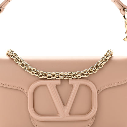 Valentino Garavani Calfskin Enamel Vlogo Small Loco Shoulder Bag Rose Cannelle 7 of 10