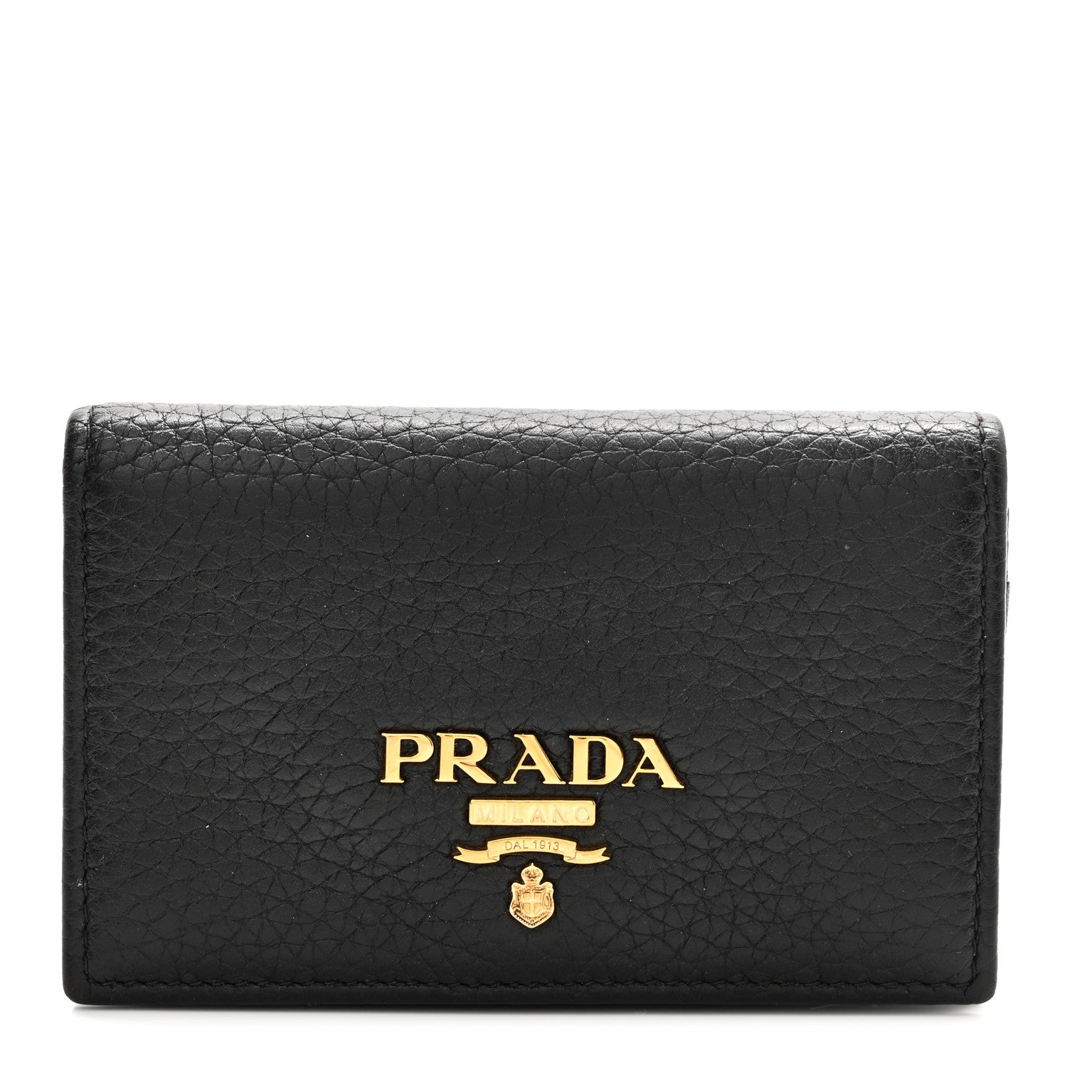 Prada Vitello Grain Move Card Holder Black 7 of 7
