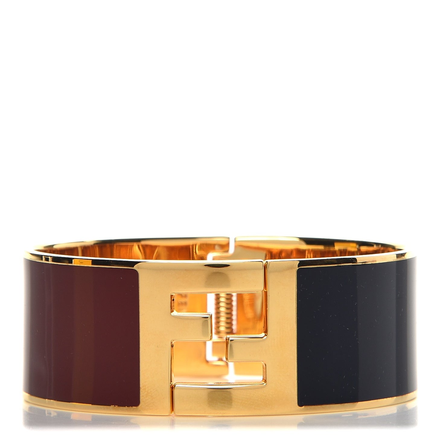 Enamel Fendista Large Bracelet Gold Navy Rosso
