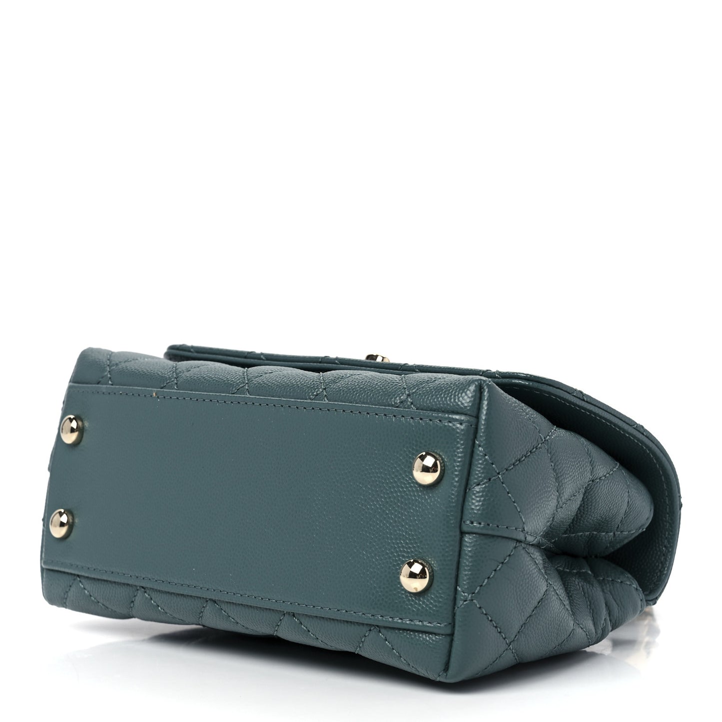 Caviar Quilted Extra Mini Coco Handle Flap Green