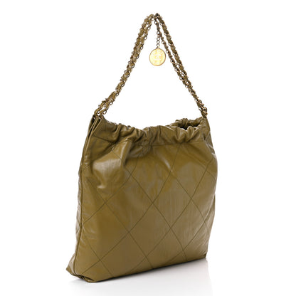 Chanel Shiny Calfskin Quilted Chanel 22 Green 4 of 11