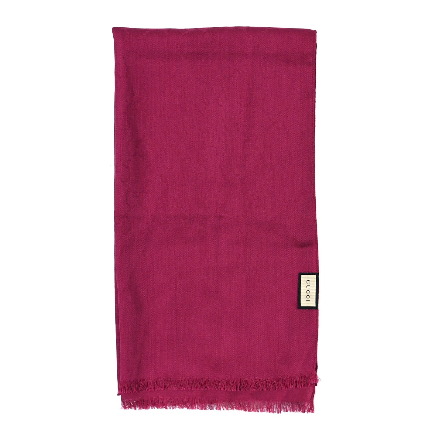 Wool Silk GG Monogram GGNat Scarf Fuchsia
