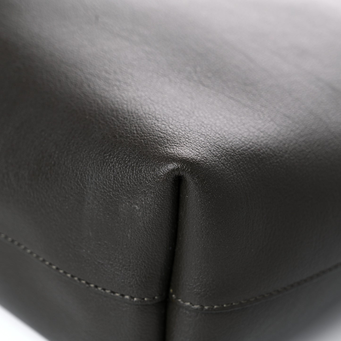 Calfskin Medium Shopping Tote Haunting Green