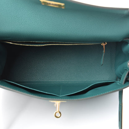 Hermes Togo Kelly Retourne 28 Malachite 4 of 10