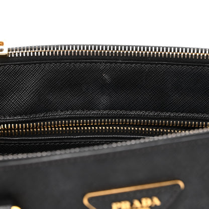 Prada Saffiano Small Galleria Double Zip Tote Black 20 of 35