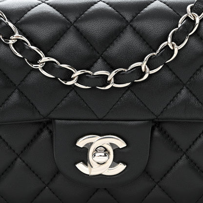 Chanel Lambskin Quilted Mini Rectangular Flap Black 8 of 11