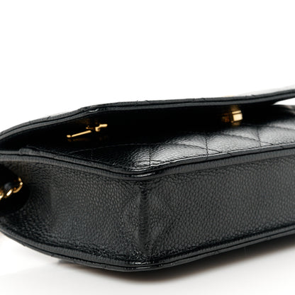 Chanel Caviar Quilted Wallet on Chain WOC Black 10 of 12