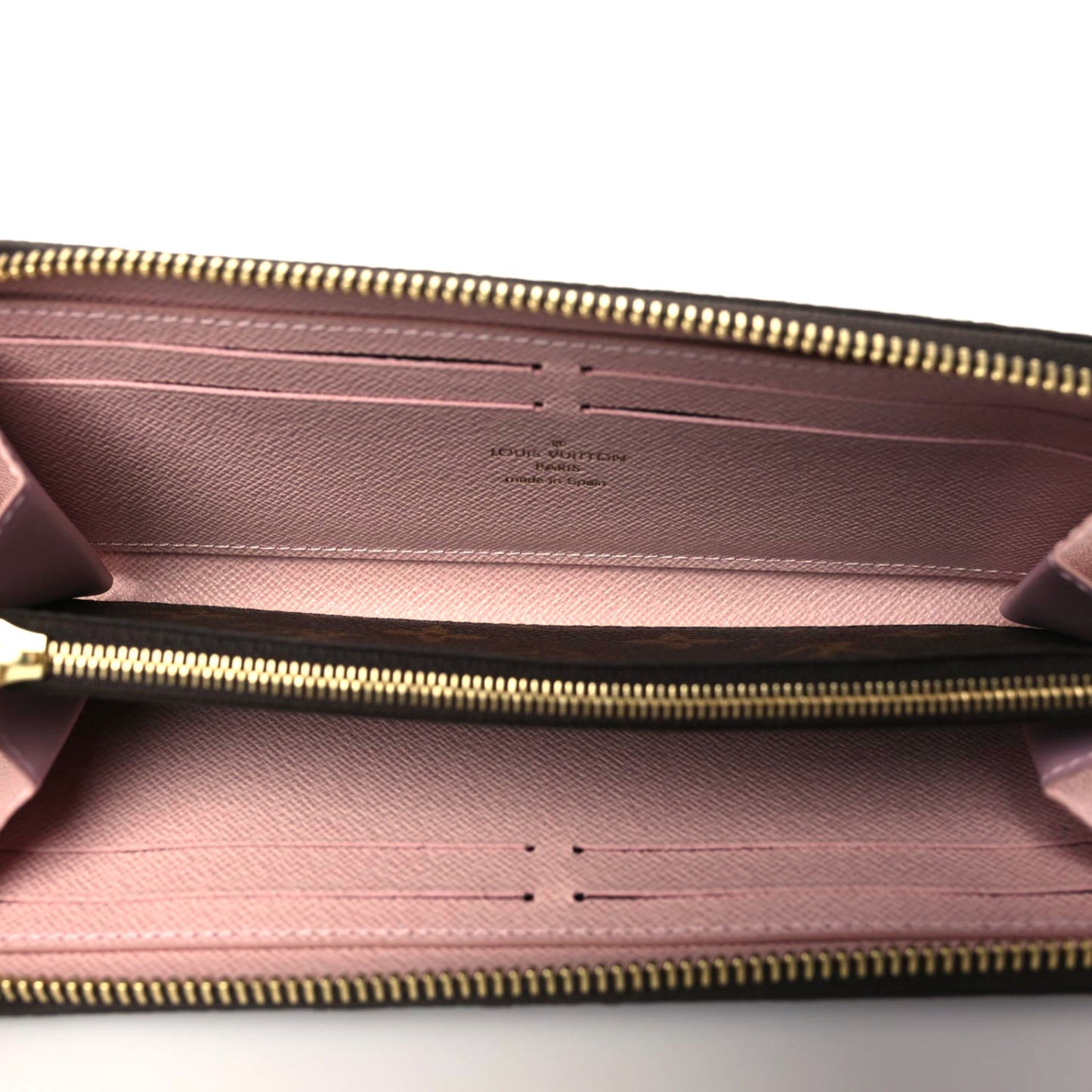 Monogram Clemence Wallet Rose Ballerine